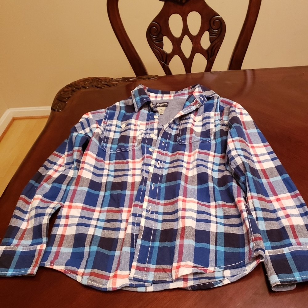 OSHKOSH  Boys Melti Color Plaid Shirt